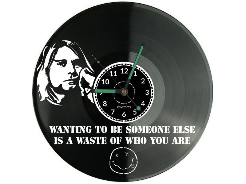 ROCK BAND ZEGAR ŚCIENNY DEKORACYJNY NOWOCZESNY PŁYTA WINYLOWA WINYL NA PREZENT EVEVO EVEVO.PL W1112