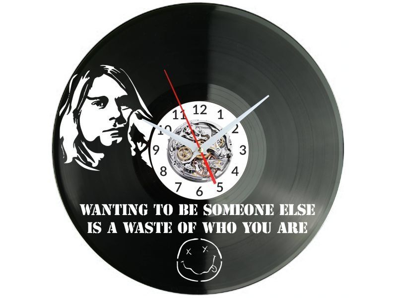 ROCK BAND ZEGAR ŚCIENNY DEKORACYJNY NOWOCZESNY PŁYTA WINYLOWA WINYL NA PREZENT EVEVO EVEVO.PL W1112