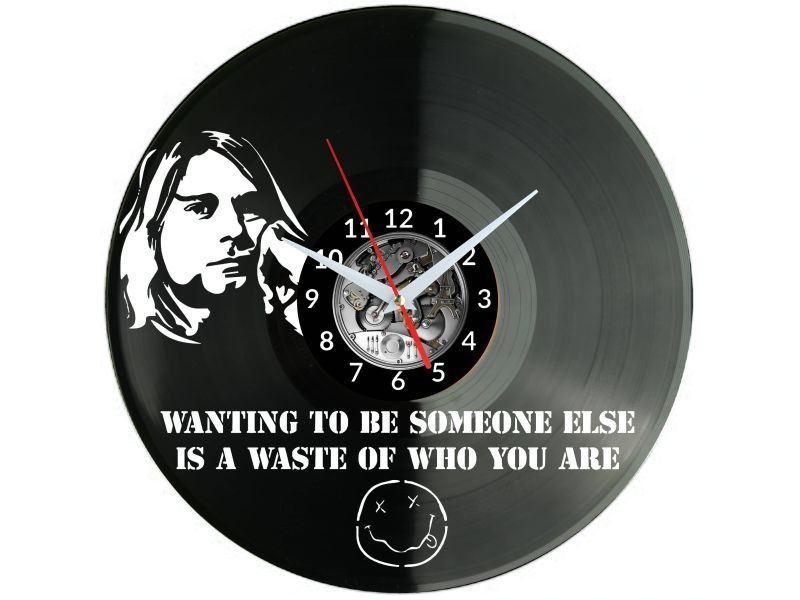 ROCK BAND ZEGAR ŚCIENNY DEKORACYJNY NOWOCZESNY PŁYTA WINYLOWA WINYL NA PREZENT EVEVO EVEVO.PL W1112