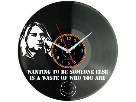 ROCK BAND ZEGAR ŚCIENNY DEKORACYJNY NOWOCZESNY PŁYTA WINYLOWA WINYL NA PREZENT EVEVO EVEVO.PL W1112