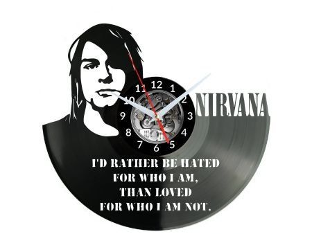 NIRVANA ZEGAR ŚCIENNY DEKORACYJNY NOWOCZESNY PŁYTA WINYLOWA WINYL NA PREZENT EVEVO EVEVO.PL W1113