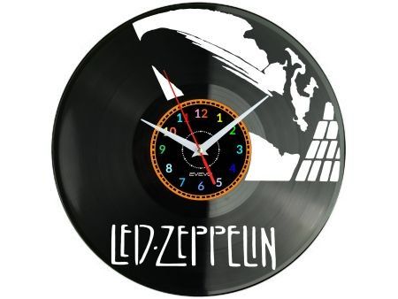 LED ZEPPELIN ZEGAR ŚCIENNY DEKORACYJNY NOWOCZESNY PŁYTA WINYLOWA WINYL NA PREZENT EVEVO EVEVO.PL W1114