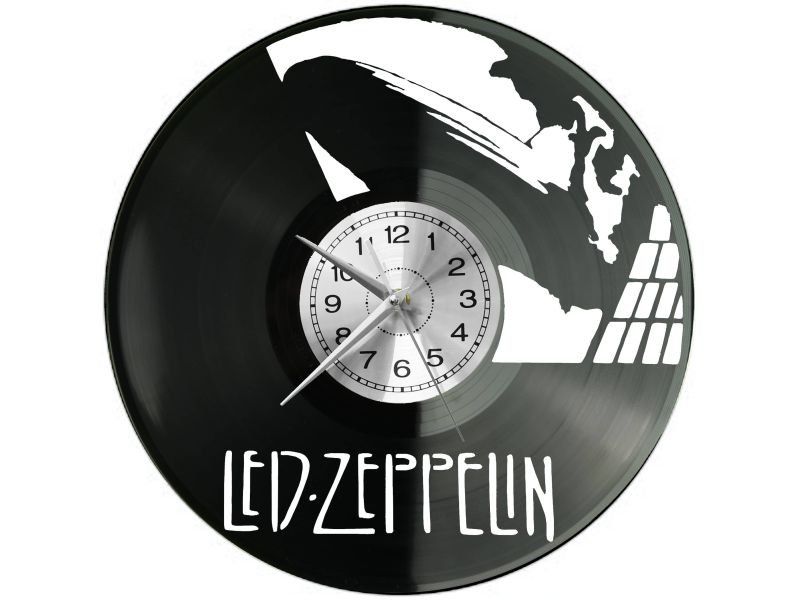 LED ZEPPELIN ZEGAR ŚCIENNY DEKORACYJNY NOWOCZESNY PŁYTA WINYLOWA WINYL NA PREZENT EVEVO EVEVO.PL W1114
