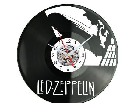 LED ZEPPELIN ZEGAR ŚCIENNY DEKORACYJNY NOWOCZESNY PŁYTA WINYLOWA WINYL NA PREZENT EVEVO EVEVO.PL W1114