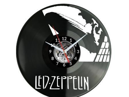 LED ZEPPELIN ZEGAR ŚCIENNY DEKORACYJNY NOWOCZESNY PŁYTA WINYLOWA WINYL NA PREZENT EVEVO EVEVO.PL W1114