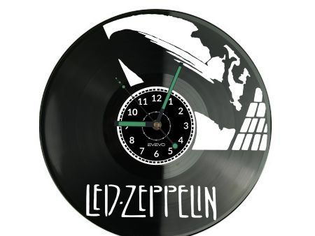LED ZEPPELIN ZEGAR ŚCIENNY DEKORACYJNY NOWOCZESNY PŁYTA WINYLOWA WINYL NA PREZENT EVEVO EVEVO.PL W1114