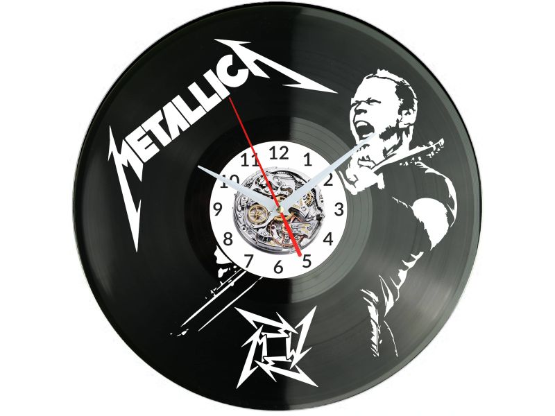 METALLICA ZEGAR ŚCIENNY DEKORACYJNY NOWOCZESNY PŁYTA WINYLOWA WINYL PREZENT UPOMINEK URODZINY W1117 EVEVO EVEVO.PL