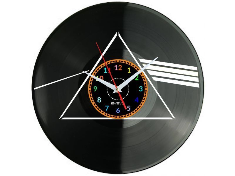 LED ZEPPELIN PRISM ZEGAR ŚCIENNY DEKORACYJNY NOWOCZESNY PŁYTA WINYLOWA WINYL NA PREZENT EVEVO EVEVO.PL W1127