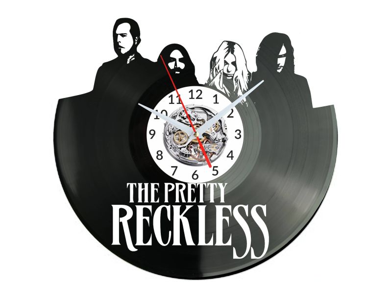 Pretty Reckless Zegar Ścienny Płyta Winylowa Nowoczesny Dekoracyjny Na Prezent Urodziny