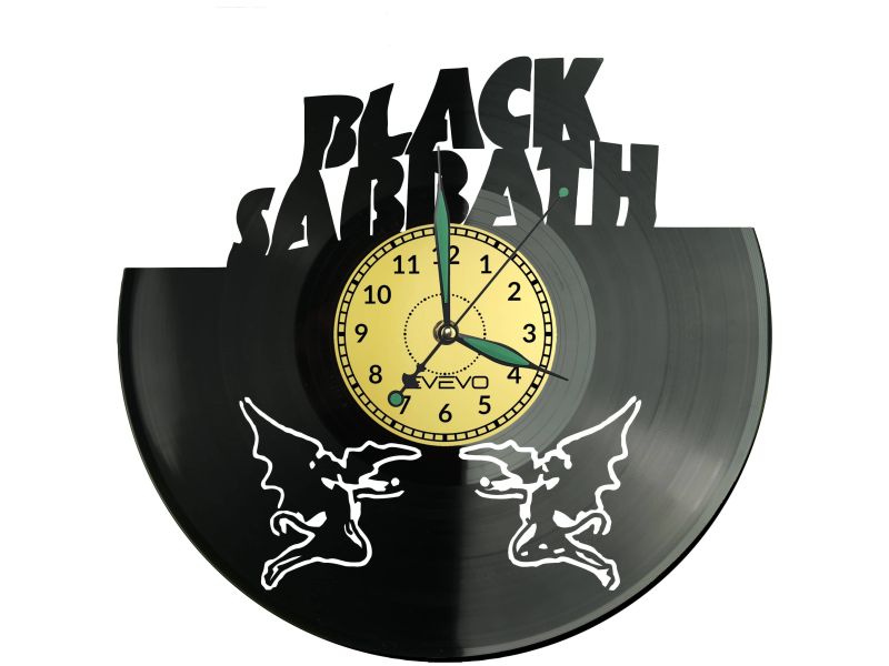 BLACK SABBATH ZEGAR ŚCIENNY DEKORACYJNY NOWOCZESNY PŁYTA WINYLOWA WINYL NA PREZENT EVEVO EVEVO.PL W1150