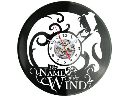 The Name of the Wind Zegar Ścienny Płyta Winylowa Nowoczesny Dekoracyjny Na Prezent Urodziny