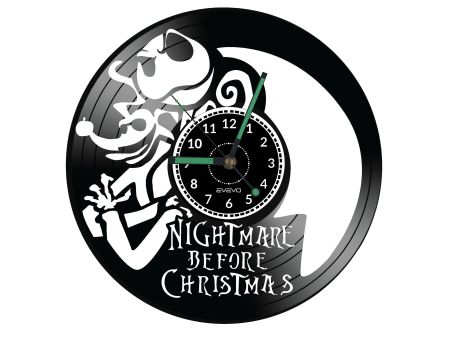 NIGHTMARE BEFORE CHRISTMAS ZEGAR ŚCIENNY DEKORACYJNY NOWOCZESNY PŁYTA WINYLOWA WINYL NA PREZENT EVEVO EVEVO.PL W1227