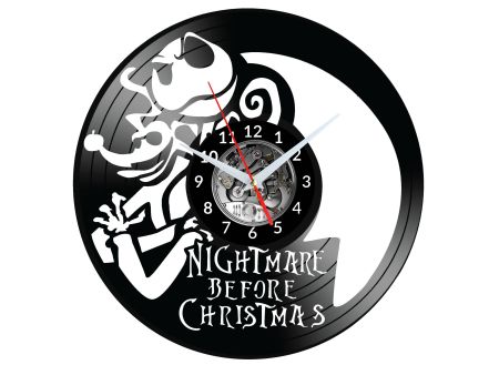 Nightmare Before Christmas Zegar Ścienny Płyta Winylowa Nowoczesny Dekoracyjny Na Prezent Urodziny