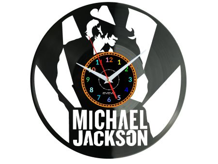 MICHAEL JACKSON ZEGAR ŚCIENNY DEKORACYJNY NOWOCZESNY PŁYTA WINYLOWA WINYL NA PREZENT EVEVO EVEVO.PL W1233