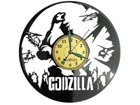 Godzilla Zegar Ścienny Płyta Winylowa Nowoczesny Dekoracyjny Na Prezent Urodziny