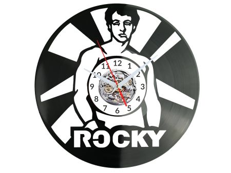 Rocky Zegar Ścienny Płyta Winylowa Nowoczesny Dekoracyjny Na Prezent Urodziny