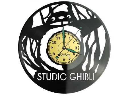 STUDIO GHIBLI ZEGAR ŚCIENNY DEKORACYJNY NOWOCZESNY PŁYTA WINYLOWA WINYL NA PREZENT EVEVO EVEVO.PL W1267