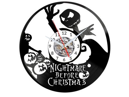 Nightmare Before Christmas Zegar Ścienny Płyta Winylowa Nowoczesny Dekoracyjny Na Prezent Urodziny