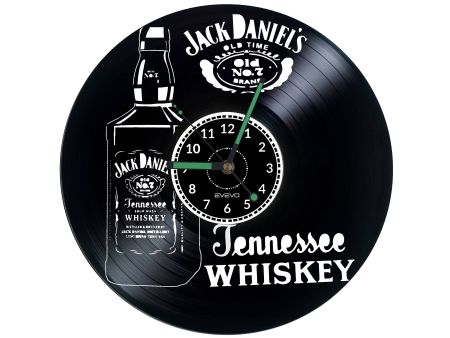 JACK DANIEL'S ZEGAR ŚCIENNY DEKORACYJNY NOWOCZESNY PŁYTA WINYLOWA WINYL NA PREZENT EVEVO EVEVO.PL W1293