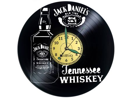 JACK DANIEL'S ZEGAR ŚCIENNY DEKORACYJNY NOWOCZESNY PŁYTA WINYLOWA WINYL NA PREZENT EVEVO EVEVO.PL W1293