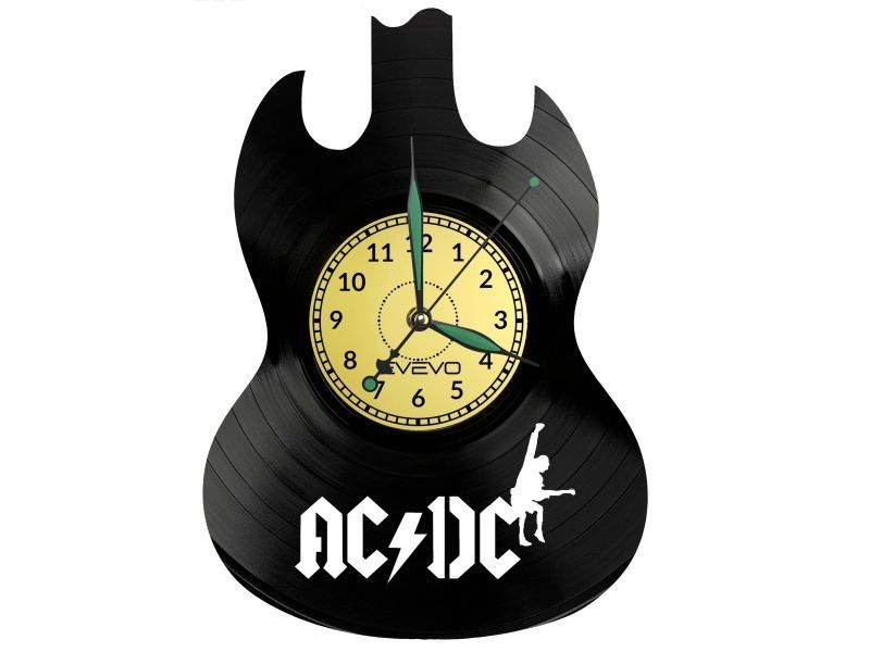 ACDC AC/DC AC-DC AC-DC ZEGAR ŚCIENNY PŁYTA WINYLOWA PREZENT UPOMINEK URODZINY DLA NIEJ DLA NIEGO EVEVO EVEVO.PL W1305