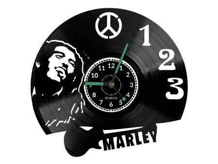 BOB MARLEY ZEGAR ŚCIENNY DEKORACYJNY NOWOCZESNY PŁYTA WINYLOWA WINYL NA PREZENT EVEVO EVEVO.PL W1310