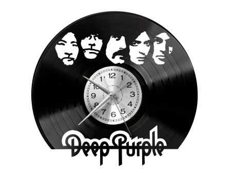 DEEP PURPLE ZEGAR ŚCIENNY DEKORACYJNY NOWOCZESNY PŁYTA WINYLOWA WINYL NA PREZENT EVEVO EVEVO.PL W1315