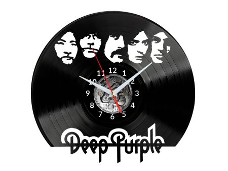 Deep Purple Zegar Ścienny Płyta Winylowa Nowoczesny Dekoracyjny Na Prezent Urodziny