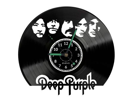 Deep Purple Zegar Ścienny Płyta Winylowa Nowoczesny Dekoracyjny Na Prezent Urodziny