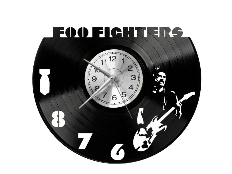 FOO FIGHTERS ZEGAR ŚCIENNY DEKORACYJNY NOWOCZESNY PŁYTA WINYLOWA WINYL NA PREZENT EVEVO EVEVO.PL W1320