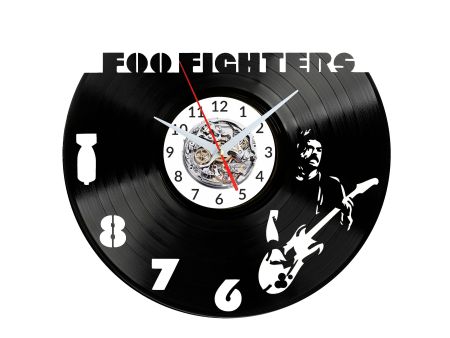 FOO FIGHTERS ZEGAR ŚCIENNY DEKORACYJNY NOWOCZESNY PŁYTA WINYLOWA WINYL NA PREZENT EVEVO EVEVO.PL W1320