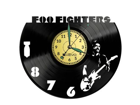 Foo Fighters Zegar Ścienny Płyta Winylowa Nowoczesny Dekoracyjny Na Prezent Urodziny