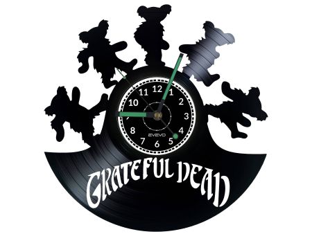 GRATEFUL DEAD ZEGAR ŚCIENNY DEKORACYJNY NOWOCZESNY PŁYTA WINYLOWA WINYL NA PREZENT EVEVO EVEVO.PL W1326