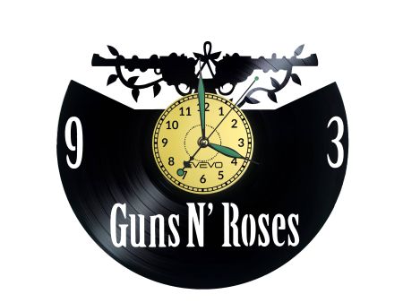 Guns N Roses Zegar Ścienny Płyta Winylowa Nowoczesny Dekoracyjny Na Prezent Urodziny