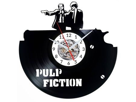 PULP FICTION ZEGAR ŚCIENNY DEKORACYJNY NOWOCZESNY PŁYTA WINYLOWA WINYL NA PREZENT EVEVO EVEVO.PL W1349