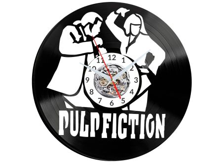 PULP FICTION ZEGAR ŚCIENNY DEKORACYJNY NOWOCZESNY PŁYTA WINYLOWA WINYL NA PREZENT EVEVO EVEVO.PL