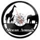 African Animals Zegar Ścienny Płyta Winylowa Nowoczesny Dekoracyjny Na Prezent Urodziny