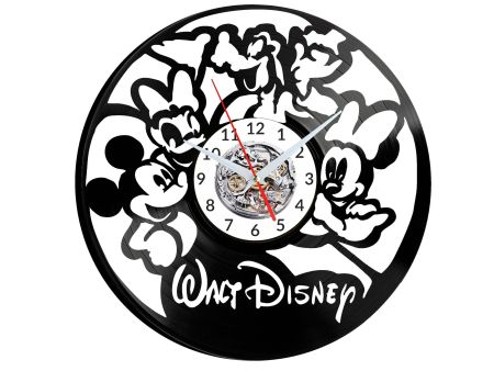 WALT DISNEY MICKEY MOUSE ZEGAR ŚCIENNY DEKORACYJNY NOWOCZESNY PŁYTA WINYLOWA WINYL NA PREZENT EVEVO EVEVO.PL