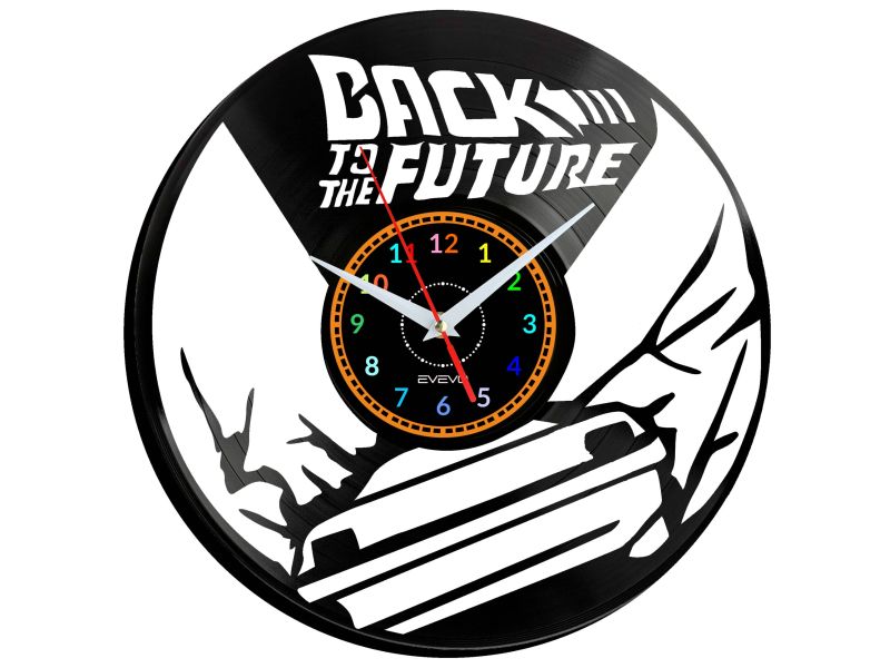 Back to the Future Zegar Ścienny Płyta Winylowa Nowoczesny Dekoracyjny Na Prezent Urodziny