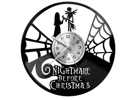 NIGHTMARE BEFORE CHRISTMAS ZEGAR ŚCIENNY DEKORACYJNY NOWOCZESNY PŁYTA WINYLOWA WINYL NA PREZENT EVEVO EVEVO.PL