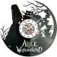 Alice In Wonderland  Zegar Ścienny Płyta Winylowa Nowoczesny Dekoracyjny Na Prezent Urodziny