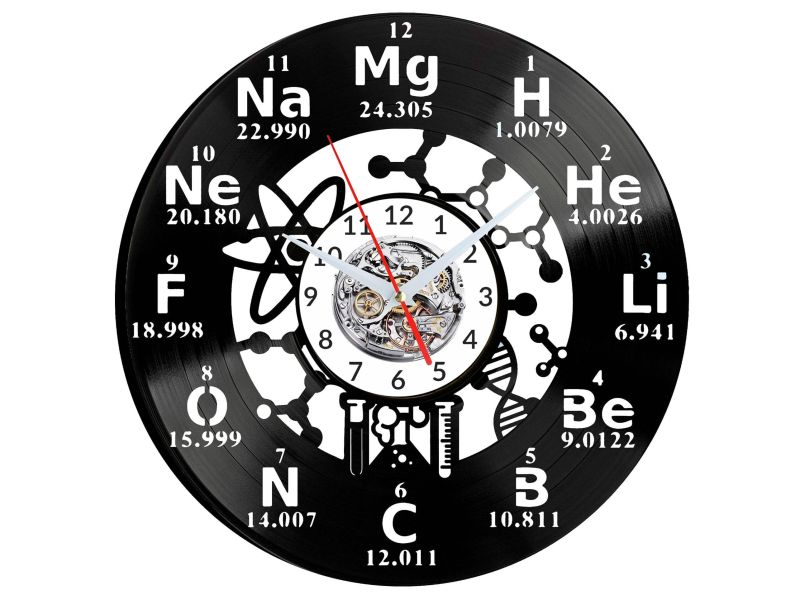 Zegar Chemika Zegar Ścienny Płyta Winylowa Nowoczesny Dekoracyjny Na Prezent Urodziny