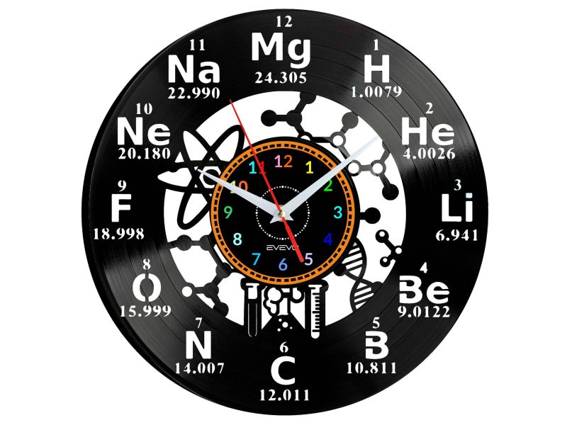 Zegar Chemika Zegar Ścienny Płyta Winylowa Nowoczesny Dekoracyjny Na Prezent Urodziny