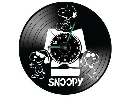 SNOOPY ZEGAR ŚCIENNY DEKORACYJNYNOWOCZESNY PŁYTA WINYLOWA WINYL NA PREZENT EVEVO EVEVO.PL