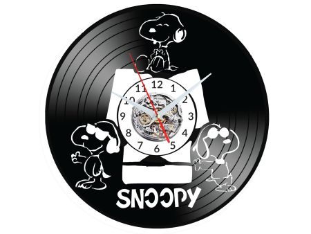 Snoopy Zegar Ścienny Płyta Winylowa Nowoczesny Dekoracyjny Na Prezent Urodziny