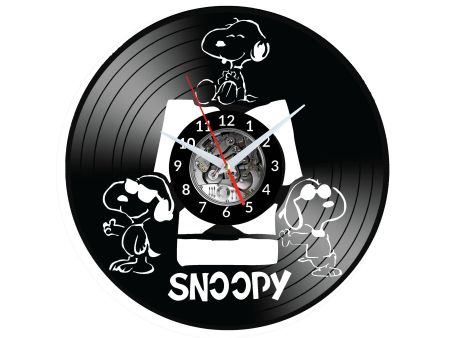 Snoopy Zegar Ścienny Płyta Winylowa Nowoczesny Dekoracyjny Na Prezent Urodziny