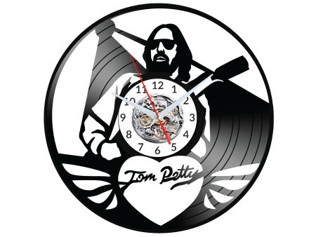 TOM PETTY ZEGAR ŚCIENNY DEKORACYJNYNOWOCZESNY PŁYTA WINYLOWA WINYL NA PREZENT EVEVO EVEVO.PL