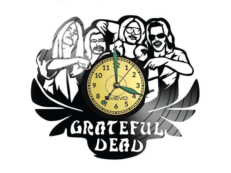 GRATEFUL DEAD ZEGAR ŚCIENNY DEKORACYJNYNOWOCZESNY PŁYTA WINYLOWA WINYL NA PREZENT EVEVO EVEVO.PL