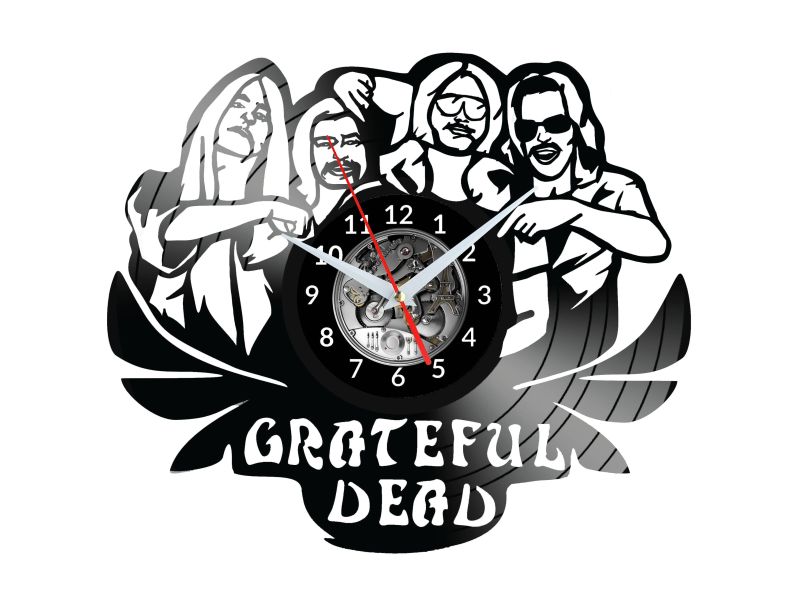 Grateful Dead Zegar Ścienny Płyta Winylowa Nowoczesny Dekoracyjny Na Prezent Urodziny