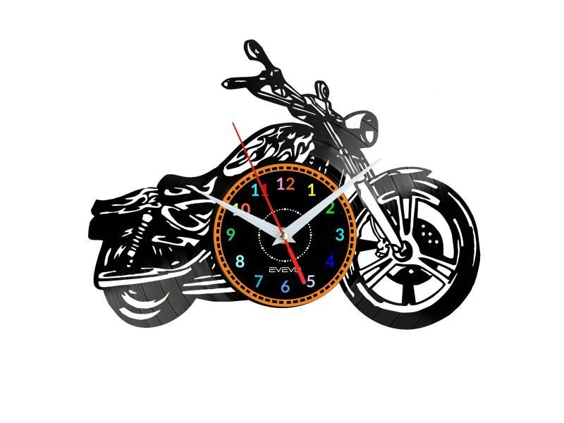 MOTOR ZEGAR ŚCIENNY DEKORACYJNY NOWOCZESNY PŁYTA WINYLOWA WINYL NA PREZENT EVEVO EVEVO.PL